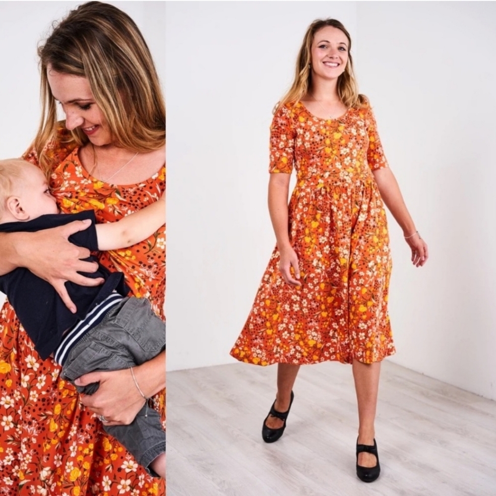 Latched Mama Classic Cotton Dress, xsmall